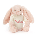 Bashful Blush Bunny with Personalised Cream Jumper