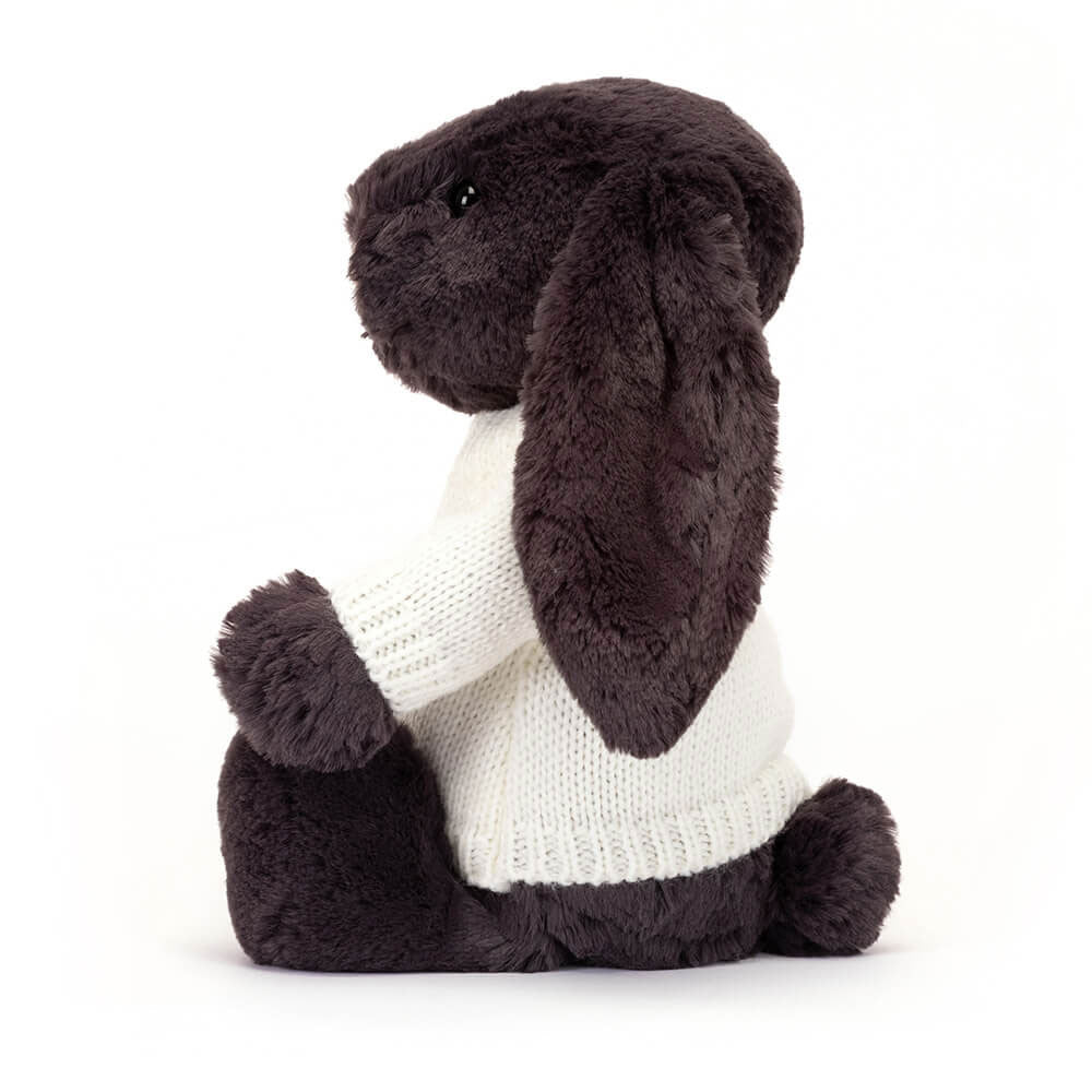 Bashful Inky Bunny with Personalised Cream Jumper