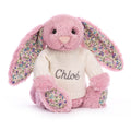 Blossom Tulip Bunny with Personalised Cream Jumper
