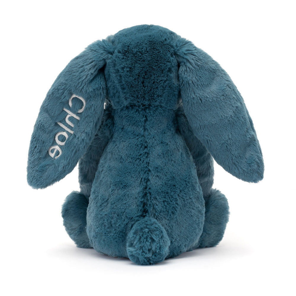Personalised Bashful Mineral Blue Bunny Medium